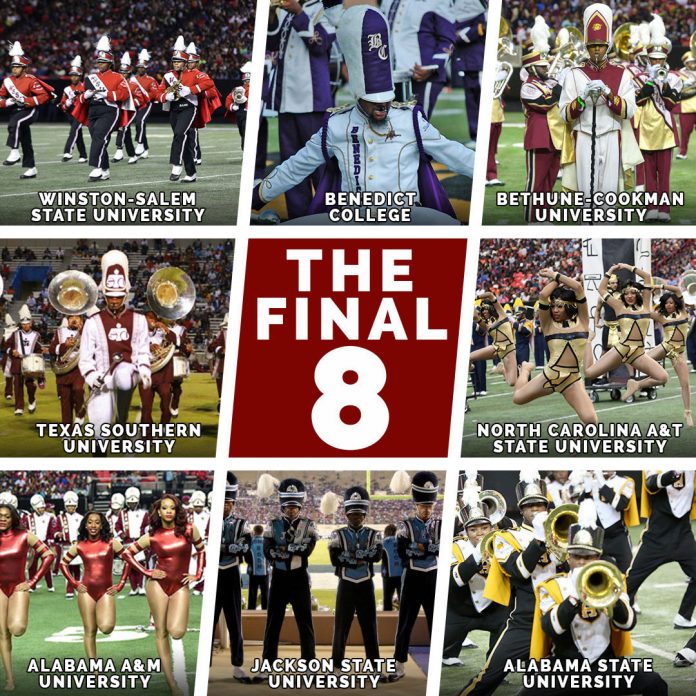Eight HBCU marching bands will perform at the 15th annual Honda Battle of the Bands Invitational Showcase in Atlanta on January 28, 2017