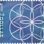 $1 Floral Geometry: In 2024, a new Floral Geometry stamp, denominated at $1, will be available for purchase. The stamp will complement the similarly designed $2 and $5 stamps issued in 2022 and the $10 stamp issued in 2023.