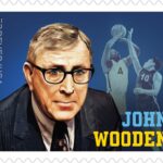 U.S. Postal Service Reveals Additional Stamps for 2024 – John Wooden Stamp – Image Credit: U.S. Postal Service
