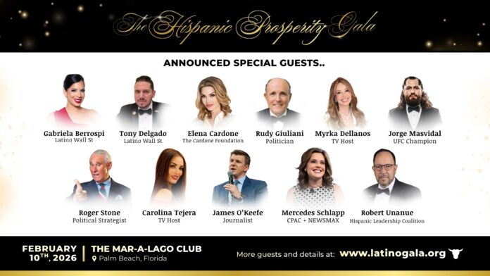 Special guests at the Hispanic Prosperity Gala 2026 at Mar-a-Lago Club.