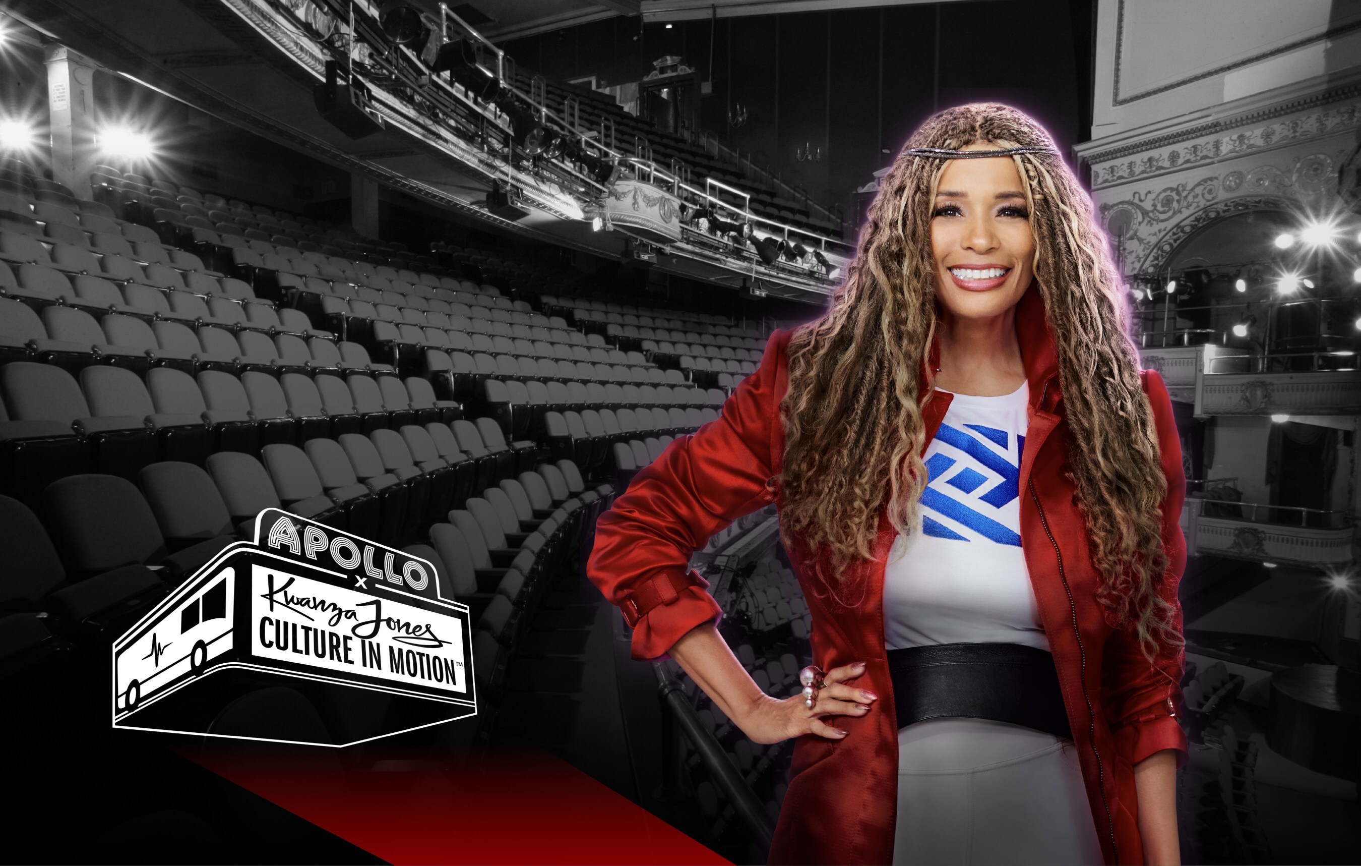 Jones Feliciano Initiative Logo SUPERCHARGED® by Kwanza Jones logo The Apollo logo