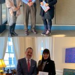 Representantes electas de la Uruguayan & Argentine Chamber of Commerce Ma. Cecilia Garicoïts y Nancy Clara, visitan el Puerto de New York, New Jersey y el Consulado Argentino en NY