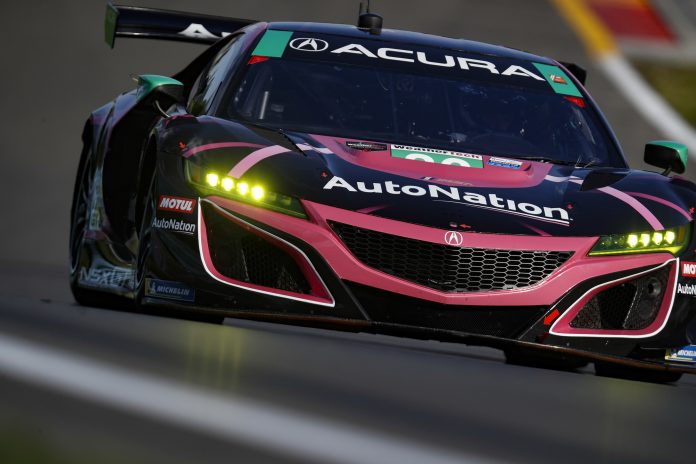 Trent Hindman, Mario Farnbacher and Justin Marks combined to take their MSR Acura NSX GT3 Evo to victory today at Watkins Glen International Raceway.