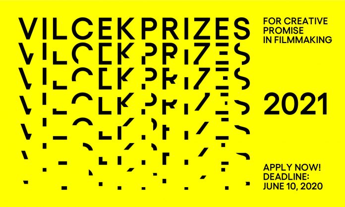 Apply now for a 2021 Vilcek Prize for Creative Promise in Filmmaking. The deadline for applications is June 10, 2020. (PRNewsfoto/The Vilcek Foundation)