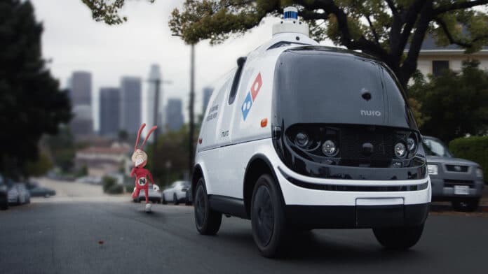 The Noid has returned in Domino’s new television ads which capture the pesky antihero trying to thwart the advanced technology of Nuro’s R2 robot - a completely autonomous, occupantless on-road vehicle - out on a pizza delivery.