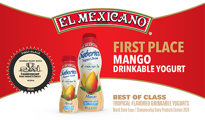 Los yogures bebibles El Mexicano® se alzan con el primer puesto en dos categorías en el Concurso de Productos Lácteos del Campeonato de la World Dairy Expo 2026